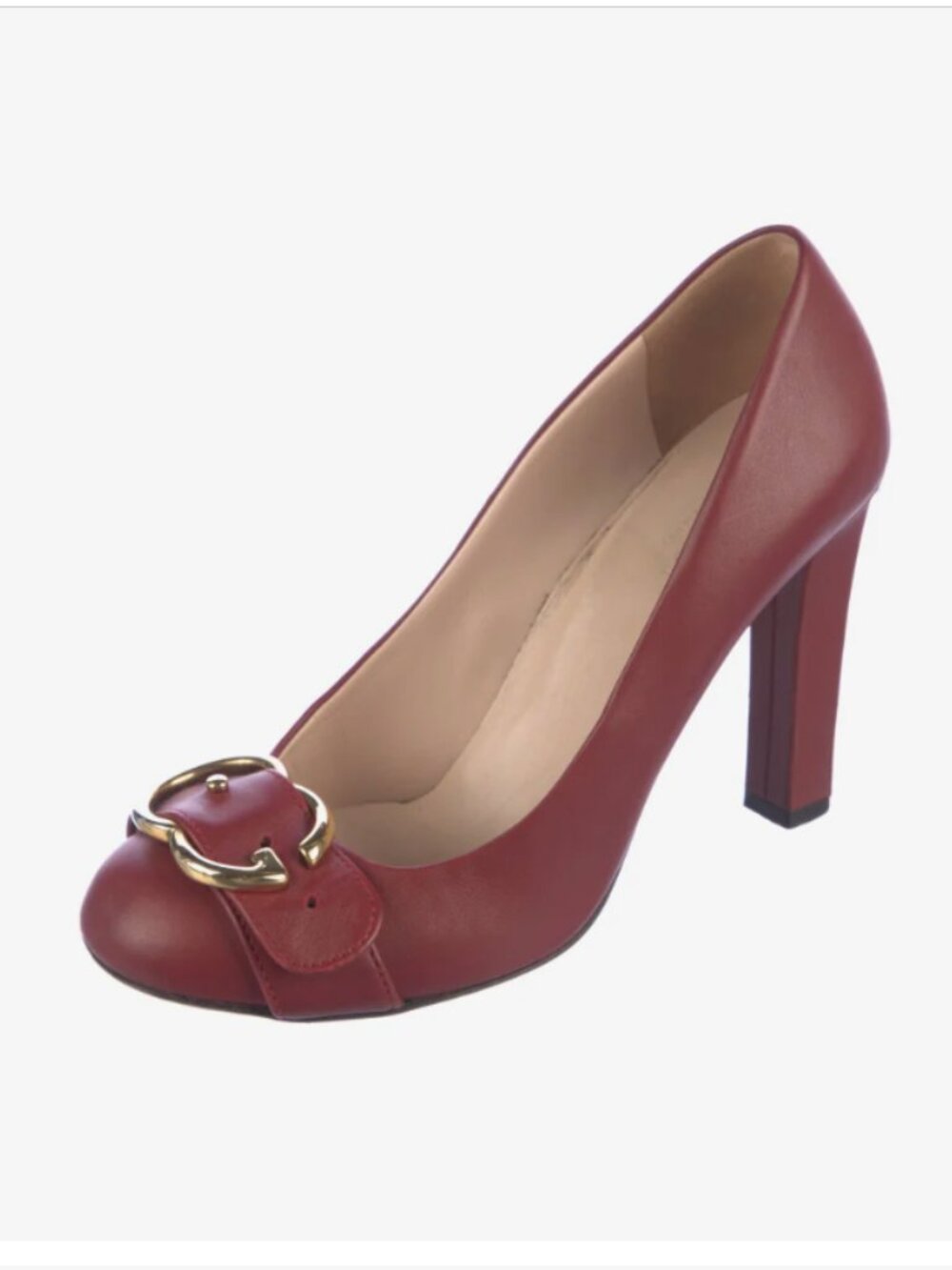 Gucci Horsebit Leather Pumps Size 6 Burgundy Preppy Equestrian Old Money Classic